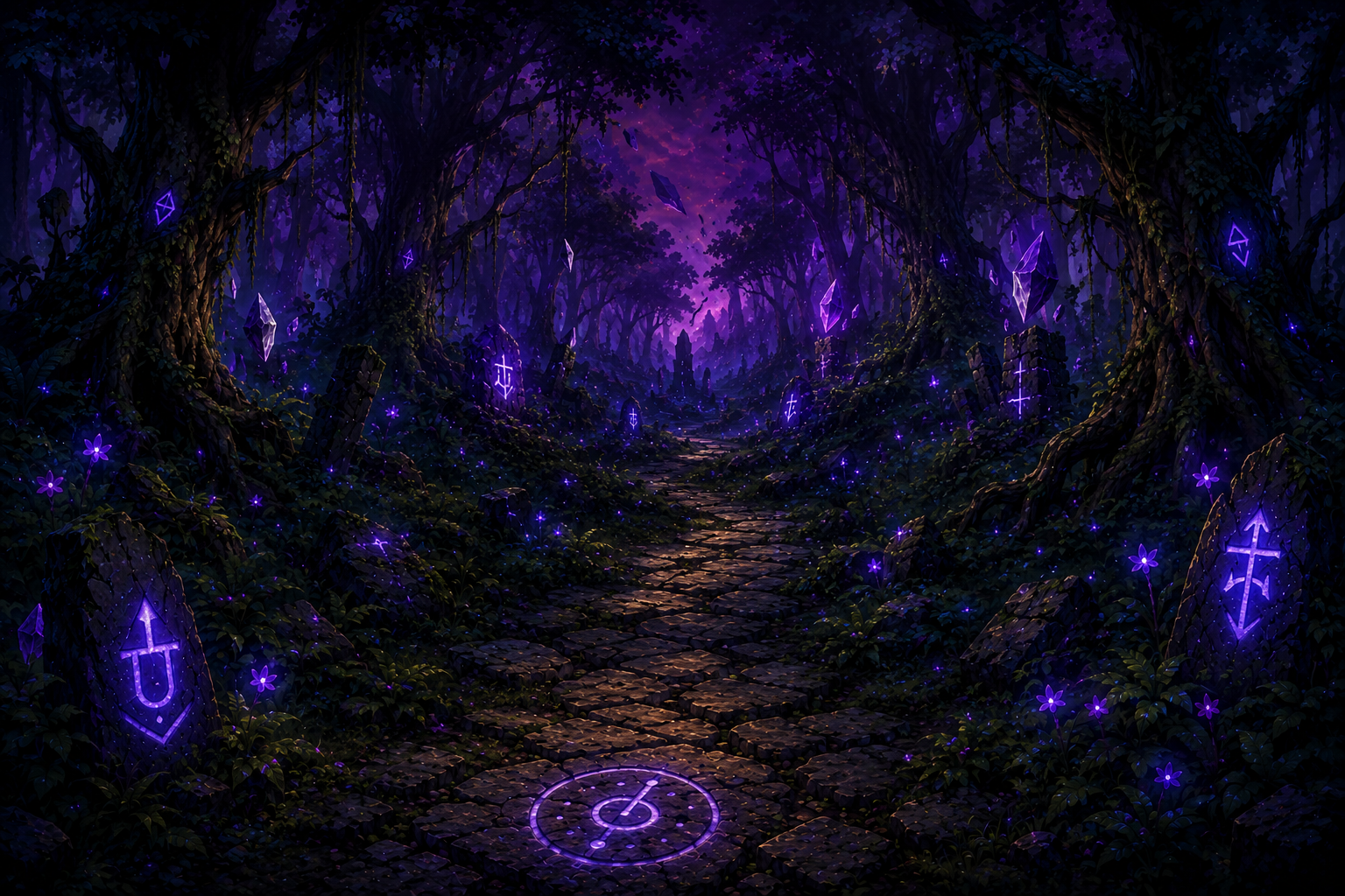Floresta encantada do mundo de Matemagicka